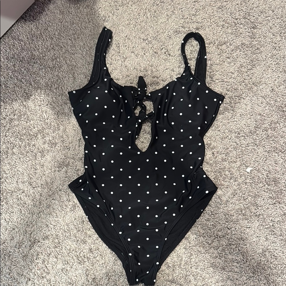 Black Polka Dot Swimsuit